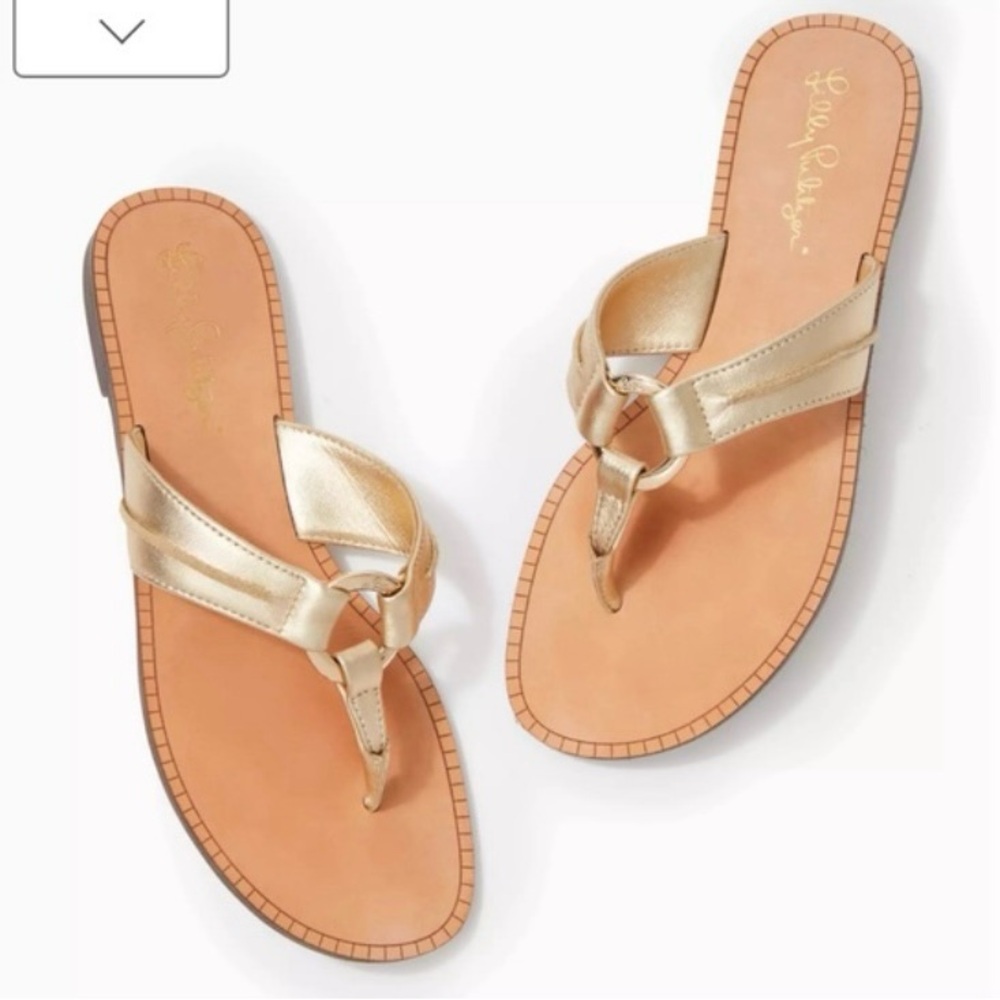 Lilly Pulitzer Gold Knot Sandals
